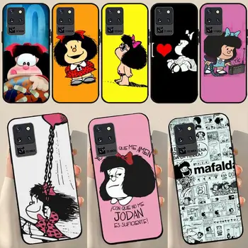 Roztomilý Kreslený Mafalda Telefón Puzdro Pre Samsung A91 S10lite2020 A73 A72 A52 A53 A30 A12