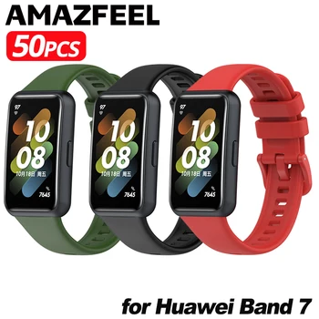 50pcs Popruh pre Huawei Kapela 7 Smart Band Náramok Silikónový Nahradiť Watchband pre Huawei Kapela 7 Popruhy Belt Príslušenstvo