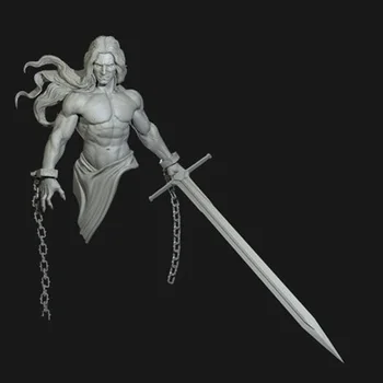 Unassambled 1/10 dávnych fantasy človek, bojovník poprsie Živice obrázok miniatúrny model súpravy Nevyfarbené