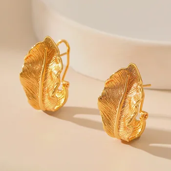 CCGOOD Leaf Vyhlásenie Náušnice Šperky Nepremokavé 18 K Kovu Zlatej Farby Vintage Módy Stud Náušnice Šperky Ženy Darček Aretes