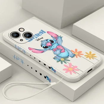 Disney Pohode Steh Telefón puzdro Pre iPhone 14 13 12 mini 11 Pro Max 8 7 Plus XR XS X Kvapaliny Vľavo Lano