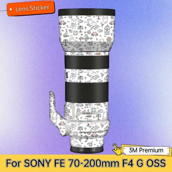 Pre SONY FE 70-200 mm F4 G OSS Objektív Nálepky Ochranný Kože Odtlačkový Film Anti-Scratch Chránič Kabát SEL70200G 4/70-200 G F/4G