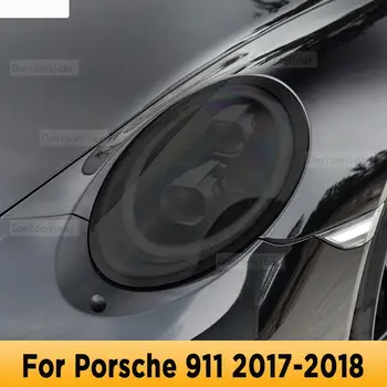 Pre Porsche 911 2017-2018 Auto Exteriéru Svetlometu Anti-scratch Predné Lampy Odtieň TPU Ochranný Film Opravy Príslušenstvo Nálepky