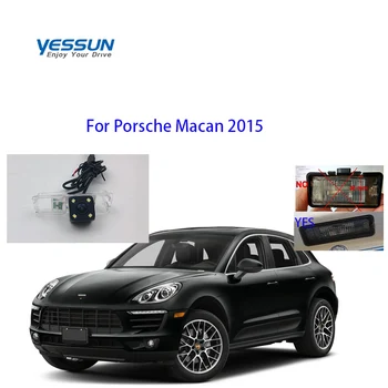 Yessun CCD parkovacia Kamera Pre Porsche Macan 2015 Parkovanie Zadnej strane Zálohy 4 LED KAMERA Auta špz