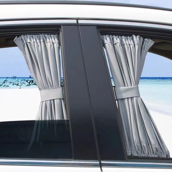 2 ks Univerzálny Auto Opony Handričkou slnečník Proti UV Sklopné Okno Protislnečnú Ochranu Tepelnej Izolácie Vozidla Clony, Žalúzie