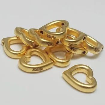 Zlaté Šperky Dievča Srdce 3D Ťažké Zlaté Srdce Šťastie, Perly Lásky 999 Zlatý prívesok s 18K zlata Flash o Reťazca