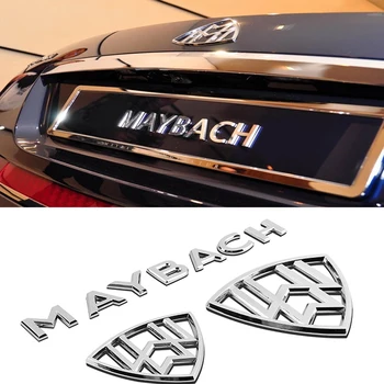 3D Pre Maybach Strane Znak ABS Auto Logo Nálepky Zadný Nárazník Chvost Dvere batožinového priestoru Nálepky Auto Zadné Znak Nálepky Príslušenstvo