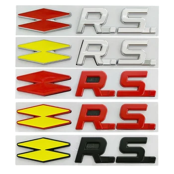 3d Kovové Logo RS Písmená Auto Znak, Odznak Pre Renault Sport Megane 3 MK4 Arkana Sandero Laguna Clio 4 5 RS Nálepky Príslušenstvo