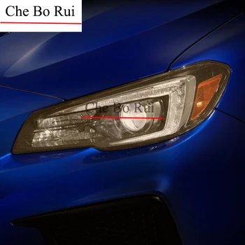 2 Ks Auto Svetlometu Ochranný Film Predné Svetlo Transparentné Údené Black TPU Nálepka Pre Subaru WRX VA 2015-2021 STI Príslušenstvo