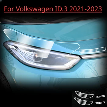 Pre Volkswagen ID.4 X ID.3 ID.6 CROZZ 2021-2023 Auto Exteriéru Svetlometu TPU Ochranný Film Anti-scratch Opravy Príslušenstvo