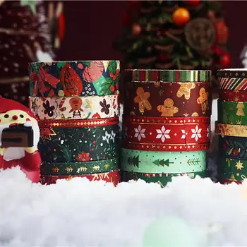 Diy Plavidlá Pásky Vianočné Washi Pásky Jasný Model Jedinečný Tvar Diy Dekorácie Príručka