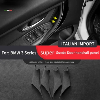 pre BMW 3 4 Séria 3 Séria GT F30 F35 2013-2019 Dvere Auta Vytiahnuť Rukoväť Ochranný taliansky Premium Semiš Kryt Výbava Príslušenstvo
