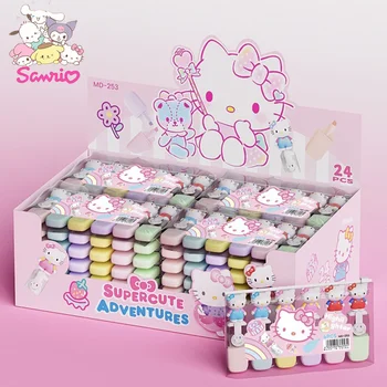 Sanrio 36pcs Zvýrazňovač Sady Hello Kitty Melódie Cartoon Mini 6-farebný Značkovač Kawaii Študentov Známky Vzdelávania Papiernictvo Veľkoobchod