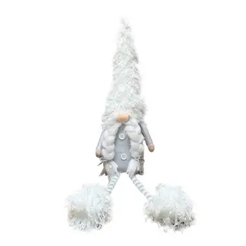 Vianočné Dlhé Nohy Starý Muž Santa Gnome Bábika Plyšový Biely Trpaslíci V Tomte Ozdoby Vianočné Elf Dekorácie