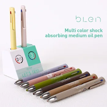 Japonský ZEBRA stredný olej pero ZEBRA BLEN série troch farieb guľôčkové pero nízke ťažisko a hladká nárazov