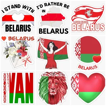 BLR Bieloruský Vlajka Mapu Tvorivé Nálepky, Auto, Okno, Notebook Príslušenstvo nákladné auto Moto Sklo Prilba Racing Camper Požičovňa Van Odtlačkový