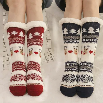 Cezhraničné Vianočné Poschodí Ponožky pre Dospelých Domov Spanie Papuče Nohu Zahŕňa Non-slip Žien Domov Koberec Ponožky