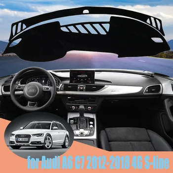 Pomlčka Kryt Mat Dashmat Panel Kryt Ochranný List Koberec pre Audi A6, A7 2012-2018 4G S-line Styling