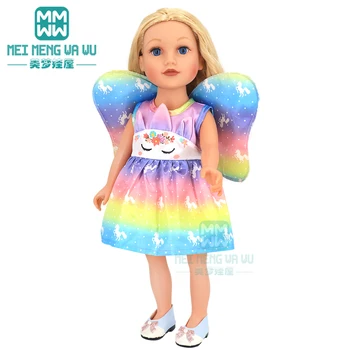 NOVÉ anjel krídla šaty, hračky, bábiky oblečenie pre new born bábiku American doll Dievča darček