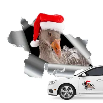 Vianočné Auto Obtlačky Vianočné Rozbité Otvor Magnetické Chladnička Nálepky Sunproof Dekorácie Pre Dovolenku Dar Sunproof Nálepky Na