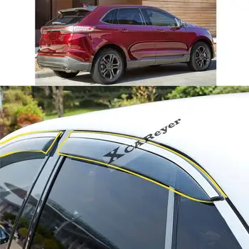 Pre Ford EDGE 2015 2016 2017 2018 2019 Auto Orgán tvarovania účesu Nálepky Plastových Okien Sklo Vietor Clonu Dažďa/Sun Stráže Prieduch Časti