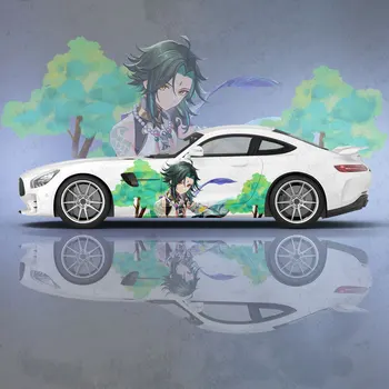 Anime Xiao (Genshin Vplyv) Tlač 2ks Auto Nálepky pre Univerzálne Veľké Auto Kotúča, Auto Nálepky pre Univers Auto Nálepky Dekor