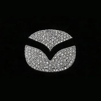 Auto Volant Logo Diamantu Dekorácie Kryt Nálepka Pre Mazda 2 3 5 6 Axela Atenza Allegro CX3 CX5 CX7 CX9 CX30 Príslušenstvo