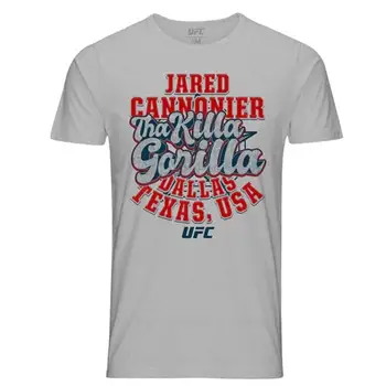 Nové bavlny značky t-shirt čierna unisex tričko tričko Jared Cannonier T Shirt1 muži móda tlač tričko teenager bežné tees top