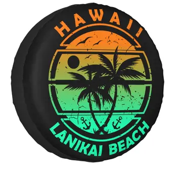 Lanikai Pláži na Havaji Náhradné Pneumatiky Kryt pre Jeep Toyota Tropické Palmy 4WD 4x4 SUV Auto Kolesa Chránič 14