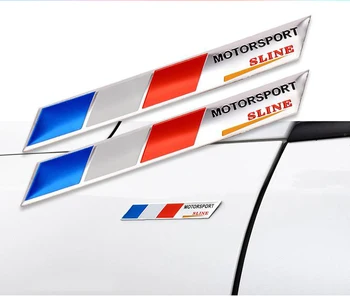 2 ks motoristického športu Francúzska Vlajka Znak Kmeňa Nálepky Obtlačok Na PEUGEOT 206 207 307 RIFTER CITROEN C2, C3 C4L C5 C6 Renault