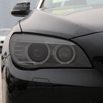 Pre BMW 7 Series F01 F02 2009-2015 Auto Svetlometu Ochranný Film Predné Svetlo Transparentné Údené Black TPU Nálepky
