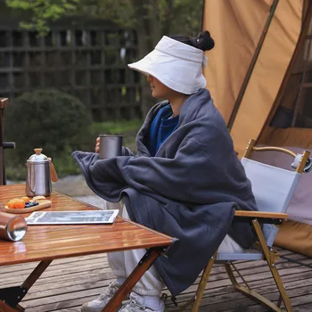 Outdoor Ultra Light Obálky obojstranné Fleece Spací Vak Pre Dospelých Camping Cestovné Spací Vak Na Obed Deka