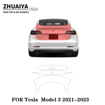 2017-2024 Pre Tesla Model 3 Zadné Poklop PPF Farba ochranný Film 8mil karosérie film