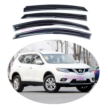 Na Nissan X-Trail 2014-2018 Plastové Okno Clonu Prieduch Odtiene Slnko, Dážď Deflektor Stráže 4PCS/SET