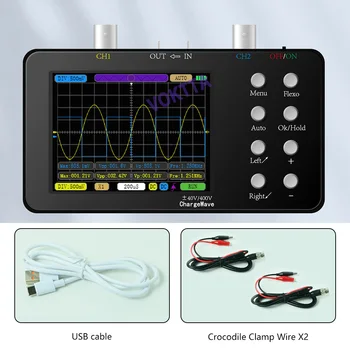 10MHZ LCD Podsvietenie Displeja Malý Digitálny Osciloskop Prenosný vysokovýkonný Dual Channel Prenosné Analógové Pásma