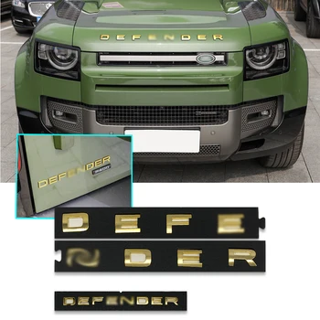 3D zlatý Chrome Auto Znak, Odznak Odtlačkový Auto Písmená Nálepky Automobilový priemysel Exteriér DIY Príslušenstvo pre 2020 DEFENDER