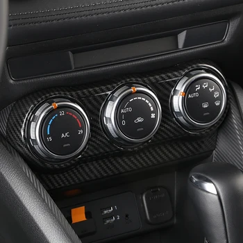 Pre Mazda CX-3 CX3 2015 2016 2017 2018 Klimatizácia Ovládacieho Gombíka Panel Kryt ABS Uhlíkových Vlákien Materiálu Styling Príslušenstvo