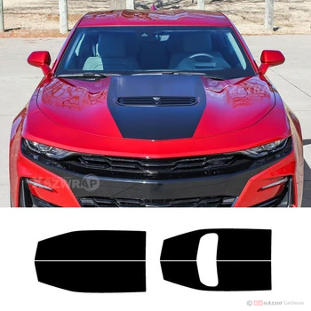 2019-2023 Pre Chevy Camaro Racing Stripes Kapota Odtlačkový Centrum Stinger ŠOK Prúžok Obtlačky Vinyl Grafika Auta