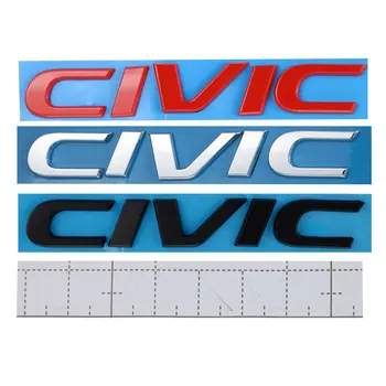 3D Plastové Auto Styling Príslušenstvo Občianske Logo Auta Blatník batožinového priestoru Chvost Viečko typový Štítok Odtlačkový Odznak Nálepka Pre Honda Civic