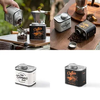 Coffee Bean hermeticky uzavretých Nádobách Outdoor Camping Tin Box Potravín-trieda Obalu Skladovanie Čerstvého Dýchanie Železa Plechovky