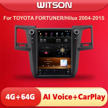 WITSON Tesla Vertikálne Obrazovke Android, 11 auta dvd Pre TOYOTA FORTUNER Hilux 2004 2015 car audio prehrávač auta GPS auto rádio stereo