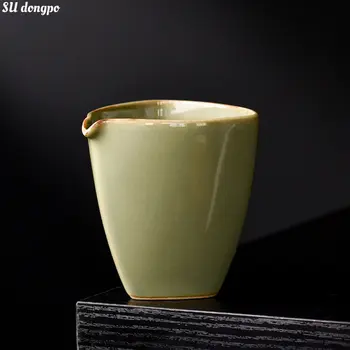 Japonský Starožitné Keramické Reálnej Pohár Zelený Bambus Presklené Čajové Misky Tvorivé Čaj Dávkovač Vysoko Kvalitný Čaj Nastaviť Príslušenstvo Remeslá