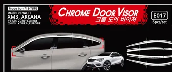 Chrome Dvere Dážď Clonu Bočné Okno Deflektor Tieň, Slnko, Vietor Štít Striebro Výlety Odkvapy pre Renault Samsung Xm3 2020