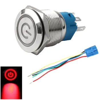 Multi Použitie LED Symbol NA VYPNUTIE Automobilový Tlačidlo Určené pre Pole Elektrické Zariadenia 5A/250VAC