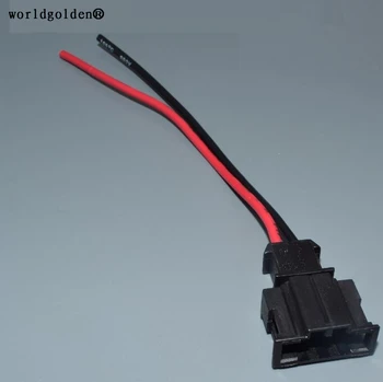 Worldgolden 2 pin spôsobom 3,5 mm 2 diery muž elektrické auto konektor Snímača Drôt Postroj konektory
