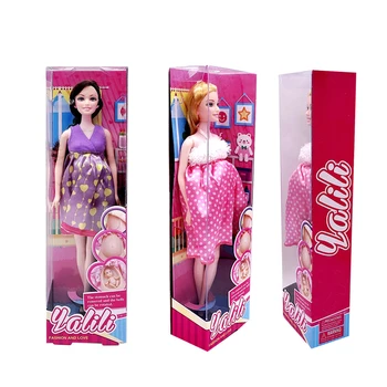 Móda Doll House Doplnky pre Barbie Pregnent Bábiky +1 Baby doll+1 Šaty s Celkom Box Darček k Narodeninám Prítomné Deti Hračky