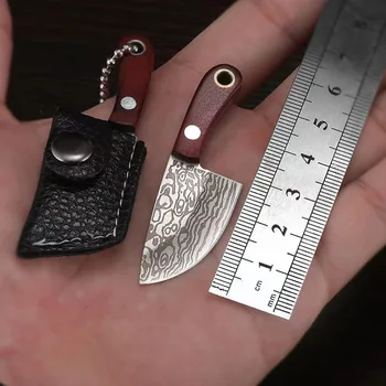HYX Keychain Mini Nôž+Kožené puzdro Vonkajšie Prenosné Prenosné Mini Nôž Darček Otvorenie Tvorivé Viacúčelový Malý Nástroj 6 -5.5 cm