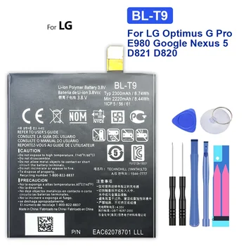 BL-T9 Náhradná Batéria pre LG Google Nexus 5 pre samsung D820 D821 E980, 2300mAh, Sledovacie Číslo
