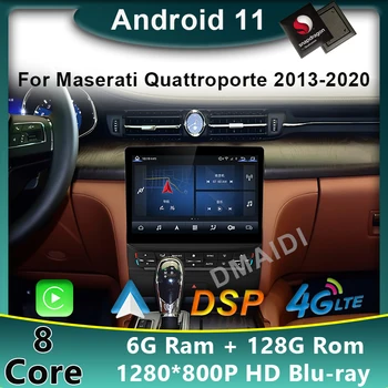 Auto Multimediálny Prehrávač, Android 11 Stereo Prijímač, Rádio Qualcomm čip pre Maserati Quattroporte 2013-2020 s 4G LTE Carplay