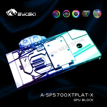 Bykski A-SP5700XTPLAT-X,GPU Vodný Blok Pre Sapphire Radeon RX 5700 XT Nitro Grafická Karta,VGA Kvapalina Chladiča 12V/5V Podpora SYNCHRONIZÁCIE